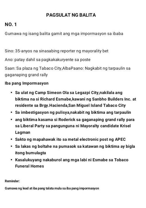 paano gumawa ng news writing sa filipino|News Writing (Pagsulat ng Balita) by Nic Guinto on Prezi.